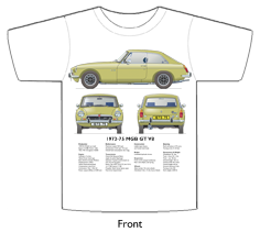 MGB GT V8 1973-75 T-shirt Front